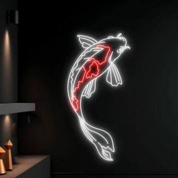 Elevate Your Space with the Koi Fish LED Sign: Perfect for Home, Restaurants, and Animal Enthusiast Events, Adding a Neon Glow to Every Occasion.