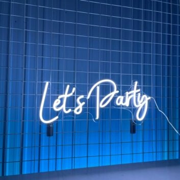 Lets Party Led Neon Sign Christmas Decor
