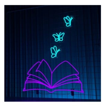 Love Book Led Neon Sign Book Store Coffee Decor