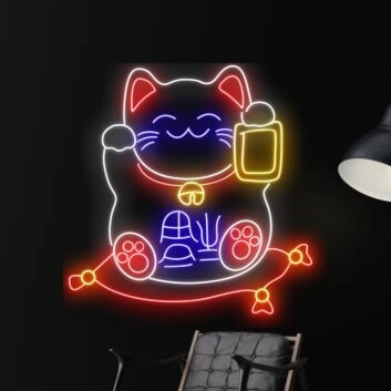 Lucky Cat Japanese Led Neon Sign Cat Led Light