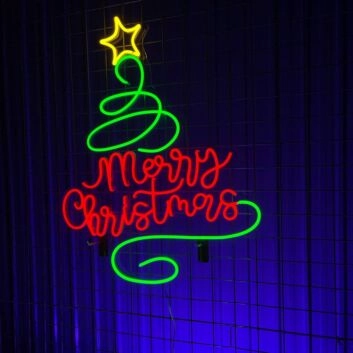 Merry Christmas Led Neon Sign Christmas Tree Neon Light