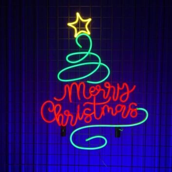 Merry Christmas Led Neon Sign Christmas Tree Neon Light