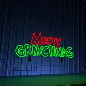 Merry Grinchmas Led Neon Sign Custom Text Grinchmas Led Neon Sign