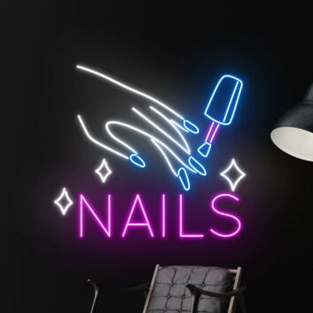 Nails Logo Led Neon Sign Welcome Decor Led Neon Sign Bar Club Led Light