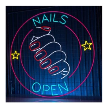 Nails Open Led Neon Sign Nails Open Welcome Decor Led Sign