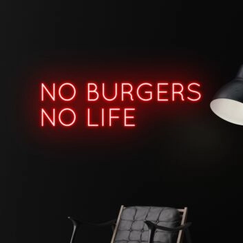 No Burgers No Life Led Neon Sign