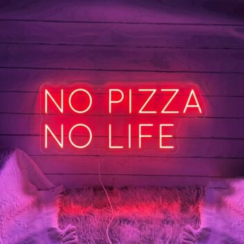 No Pizza No Life Led Neon Sign Restaurant Pizza Bar Club Decor