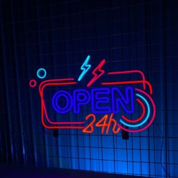 Open 24h Led Neon Sign Were Open Welcome Decor Led Light