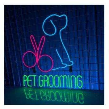 Pet Grooming Led Neon Sign Animal Lover Dog Cat Spa Led Light