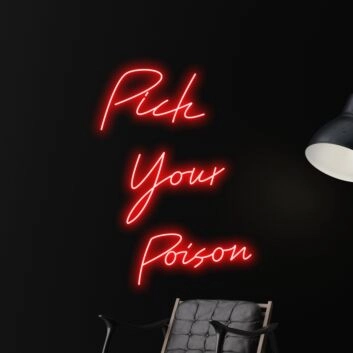 Pich Your Poison Led Neon Sign Christmas Decor