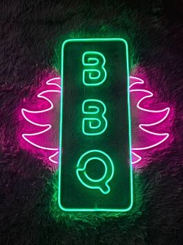 Pig Bbq Led Sign Grill Bbq Neon Light Restaurant Decor