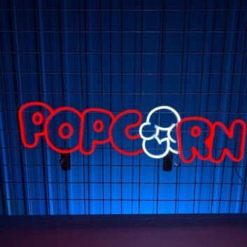 Popcorn Led Sign Cinema Led Neon Sign