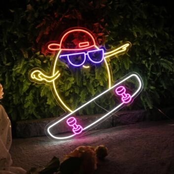 Potato Skateboarding Led Neon Sign Restaurant Decor