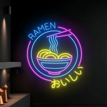 Ramen Neon Led Sign Ramen Japanese Logo Decor Ramen Hanging Led Neon