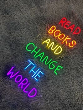 Read Book And Change The World Led Neon Sign