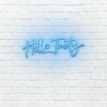 Hello Thirty LED Neon Sign