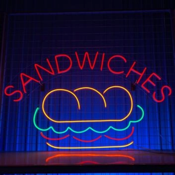 Sandwiches Restaurant Led Neon Sign Sandwiches Neon Light Sandwiches Logo Decor