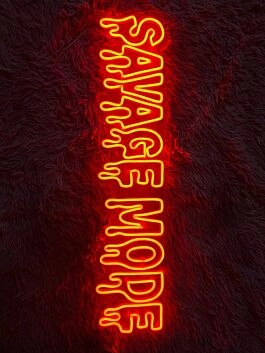 Savage Mode Quote Neon Led Sign Quote Pub Bar Hanging Led Neon Sign