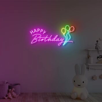 Happy Birthday Neon Sign