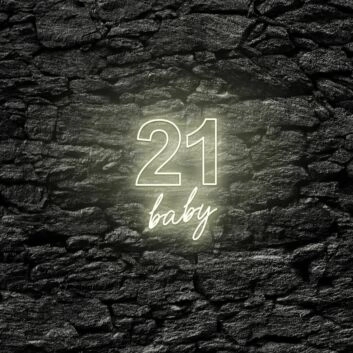 Twenty One Baby LED Neon Sign
