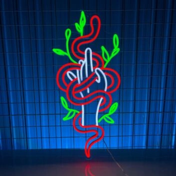 Snake Wrapping Around Hand Led Neon Sign Custom Snake Neon Light Christmas Decor