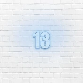 Number Thirteen LED Neon Sign