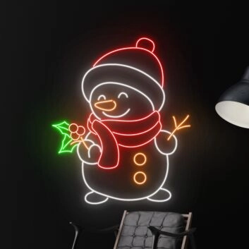 Snowman Christmas Led Neon Sign Custom Snowman Christmas Led Sign