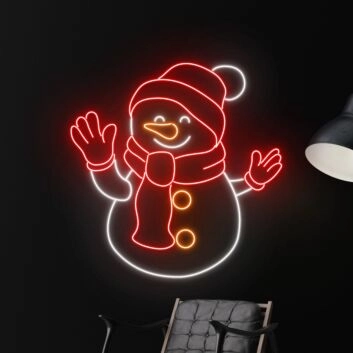 Snowman Christmas Led Neon Sign Snowman Merry Christmas Led Sign