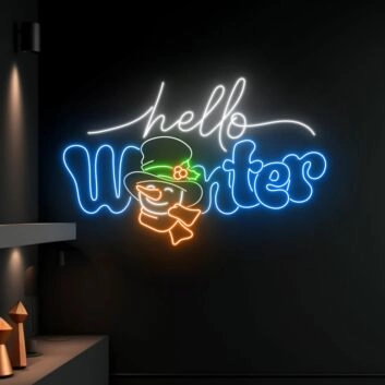 Snowman Christmas Led Sign Christmas Neon Light Christmas Decor