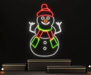 Snowman Merry Christmas Led Sign Christmas Neon Light Christmas Decor