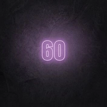 Number Sixty LED Neon Sign