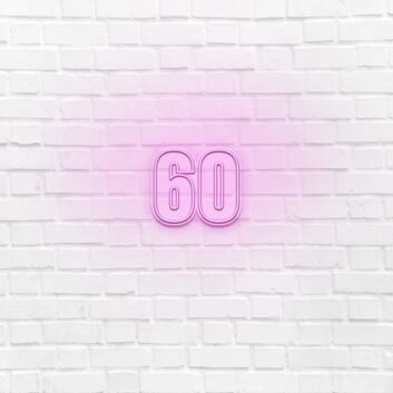 Number Sixty LED Neon Sign