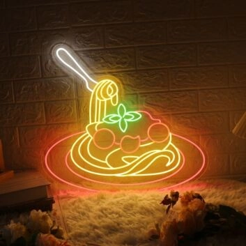 Spaghetti Pasta Led Neon Sign Spaghetti Logo Decor