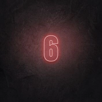 Number Six LED Neon Sign