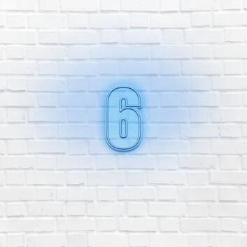 Number Six LED Neon Sign