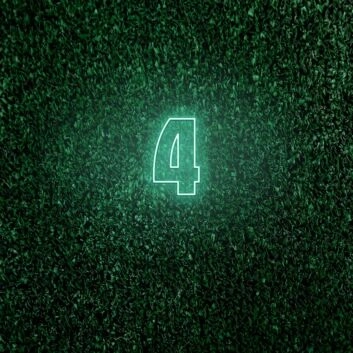 Number Four LED Neon Sign