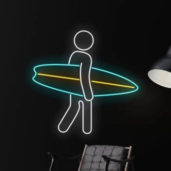 Surfboard Led Neon Sign Summer Beach Surfboard Led Sign