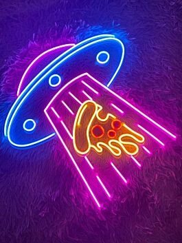 Ufo Pizza Led Neon Light Home Room Decor Restaurant Decor