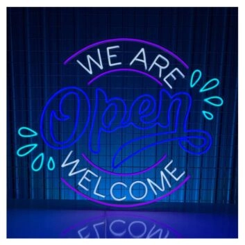 We Are Open Welcome Decor Led Sign Led Neon Light