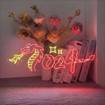 Year Of The Dragon New Year Celebration Room Wall Christmas Led Neon Decor