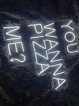 You Wanna Pizza Me Pizza Restaurant Logo Home Room Decor LED Neon Sign
