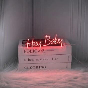 Hey Baby LED Neon Sign