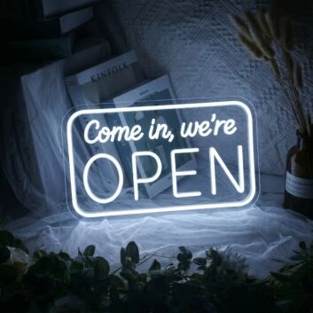 Come In We Re Open Led Neon Sign For Wall Sign Business Logo