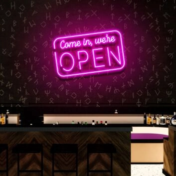 Come In We Re Open Led Neon Sign For Wall Sign Business Logo