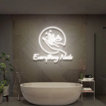Everything Nails Reception Led Neon Sign Nail Salon Decor
