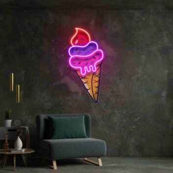 Ice Cream Led Uv Neon Sign Neonicecream Shop Decor