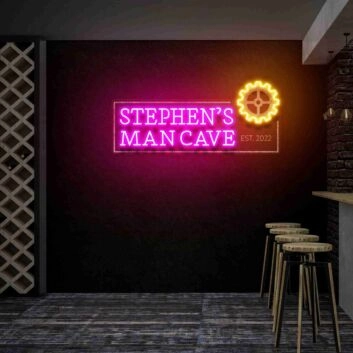 Man Cave Led Uv Neon Sign Wall Deco