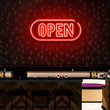 Open Sign For Business Bar Wall Decor Led Neon Sign