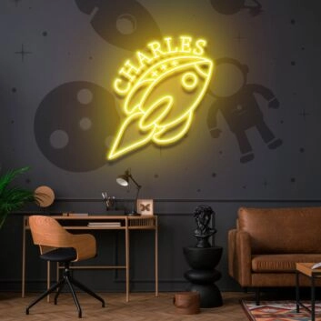 Rocket Space Gifts For Kids Rocket Wall Decor Led Neon Sign