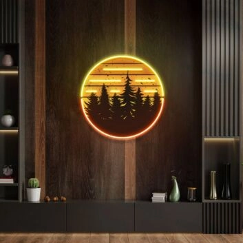 Sunset Sunrise Led Light Living Room Wall Decor Led Uv Neon Sign